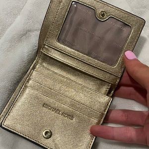 Michael Kors small gold wallet